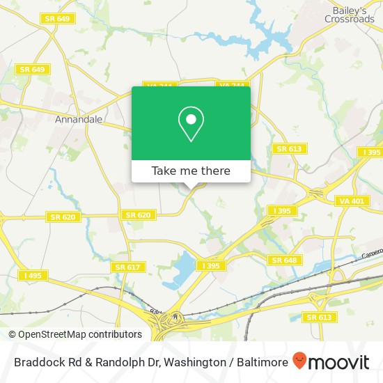 Mapa de Braddock Rd & Randolph Dr, 6570 Braddock Rd