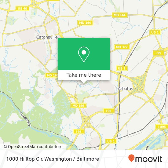 1000 Hilltop Cir, Catonsville, MD 21228 map