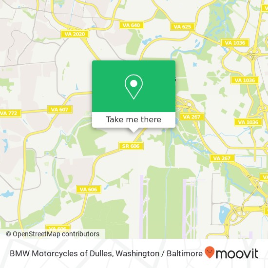 Mapa de BMW Motorcycles of Dulles, 22890 Quicksilver Dr