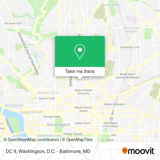 Mapa de DC 9