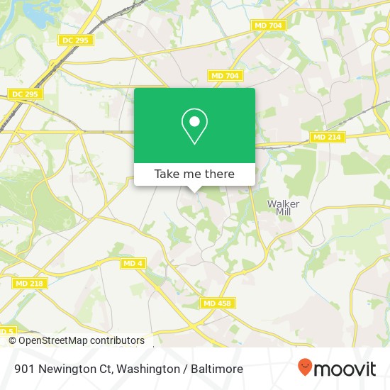 Mapa de 901 Newington Ct, Capitol Heights, MD 20743