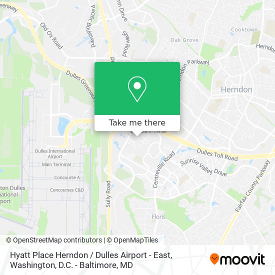 Mapa de Hyatt Place Herndon / Dulles Airport - East