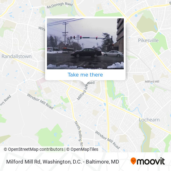 Milford Mill Rd map