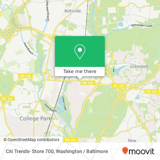 Citi Trends- Store 700, 6000 Greenbelt Rd map