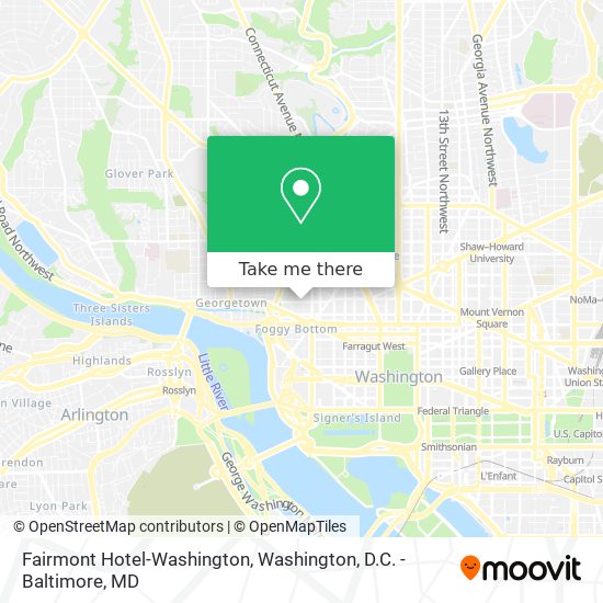 Fairmont Hotel-Washington map