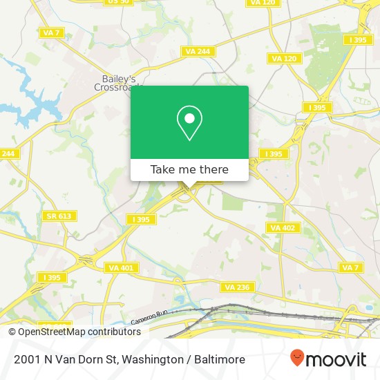 Mapa de 2001 N Van Dorn St, Alexandria, VA 22304