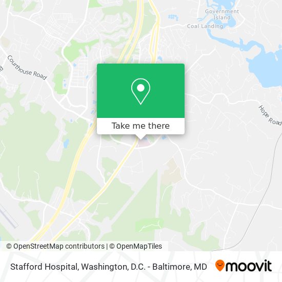 Stafford Hospital map