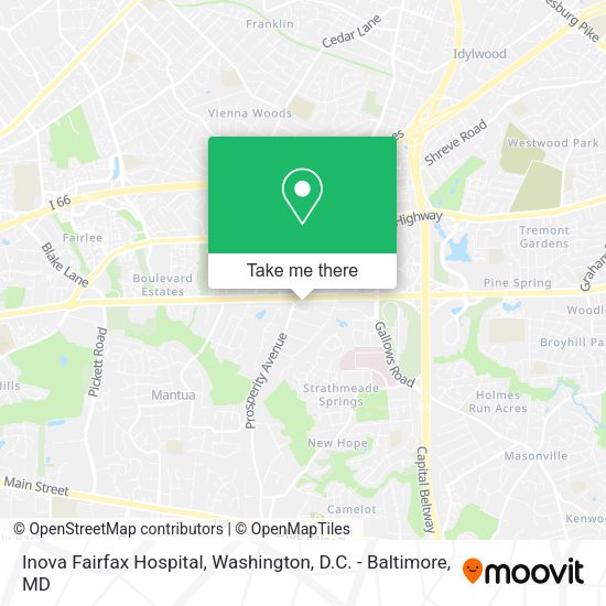 Inova Fairfax Hospital map