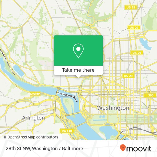 Mapa de 28th St NW, Washington, DC 20007