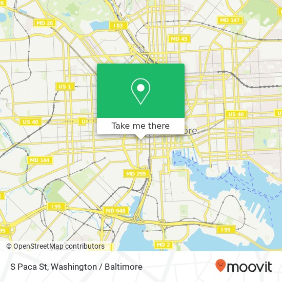 Mapa de S Paca St, Baltimore, MD 21201