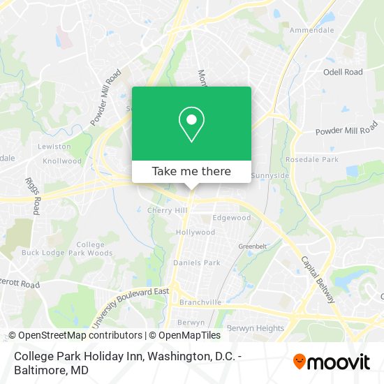 Mapa de College Park Holiday Inn
