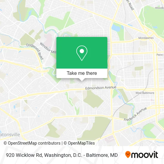 920 Wicklow Rd map