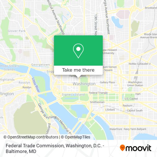 Federal Trade Commission map