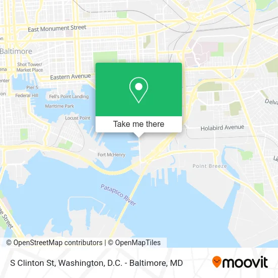 S Clinton St map