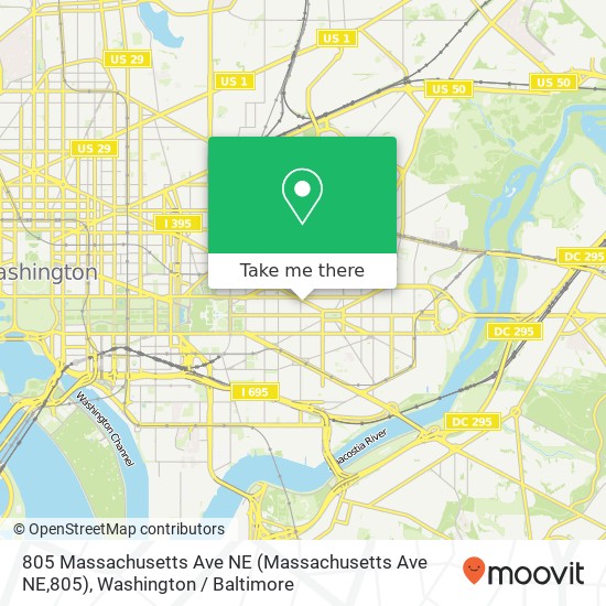 805 Massachusetts Ave NE (Massachusetts Ave NE,805), Washington, DC 20002 map