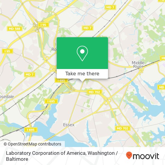 Mapa de Laboratory Corporation of America, 1124 Mace Ave