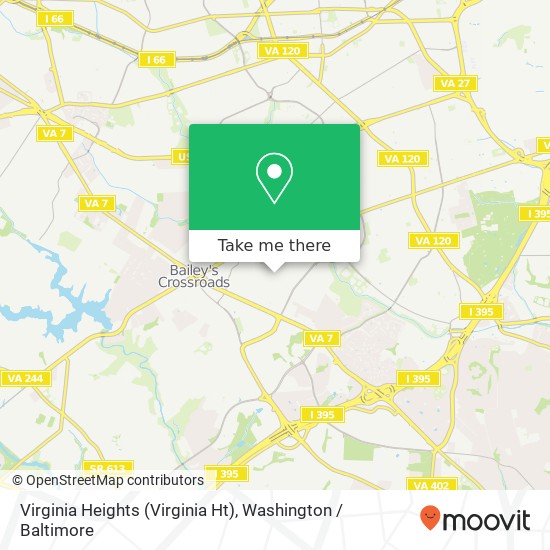Virginia Heights (Virginia Ht), Arlington (Washington DC Metro Area) map