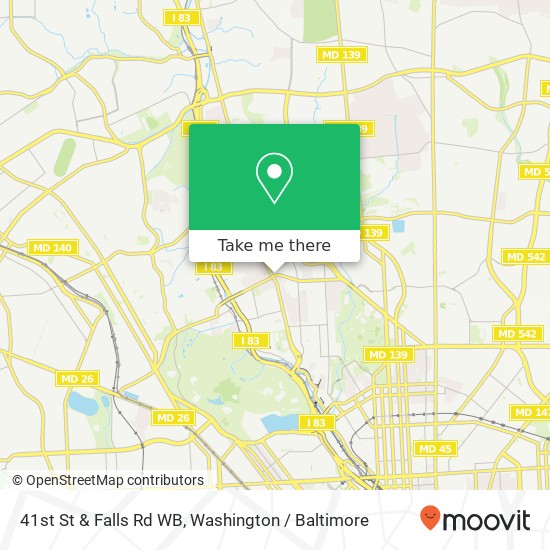 Mapa de 41st St & Falls Rd WB, 1164 W 41st St