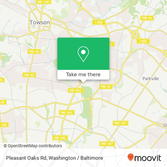 Mapa de Pleasant Oaks Rd, Parkville, MD 21234