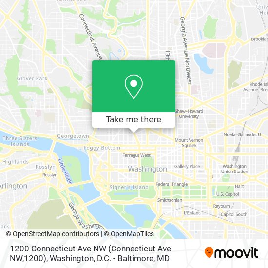 1200 Connecticut Ave NW (Connecticut Ave NW,1200) map
