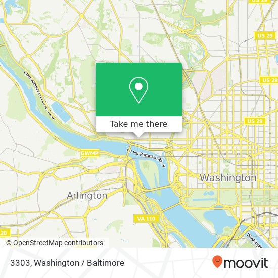 Mapa de 3303, 3307 M St NW