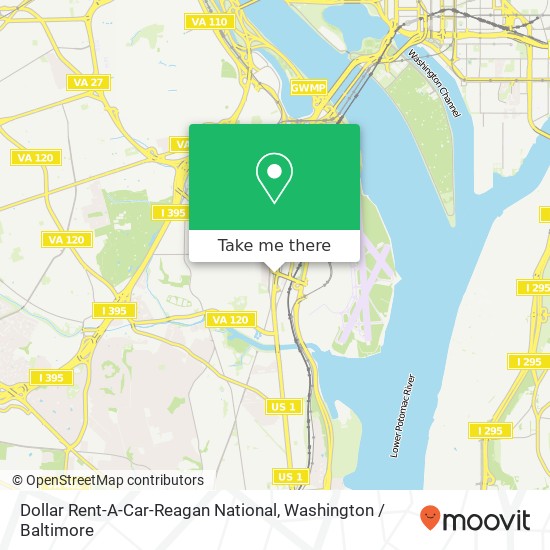 Dollar Rent-A-Car-Reagan National, 2600 Jefferson Davis Hwy map