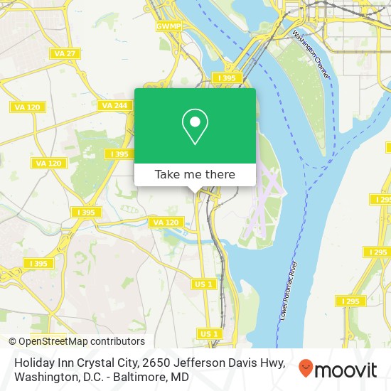 Mapa de Holiday Inn Crystal City, 2650 Jefferson Davis Hwy