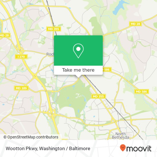 Mapa de Wootton Pkwy, Rockville, MD 20852