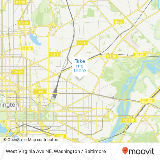 West Virginia Ave NE, Washington, <B>DC< / B> 20002 map