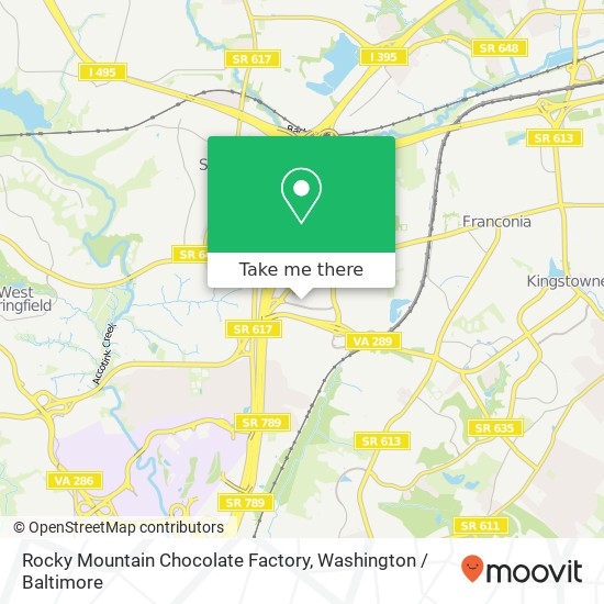 Mapa de Rocky Mountain Chocolate Factory, 6763 Springfield Mall