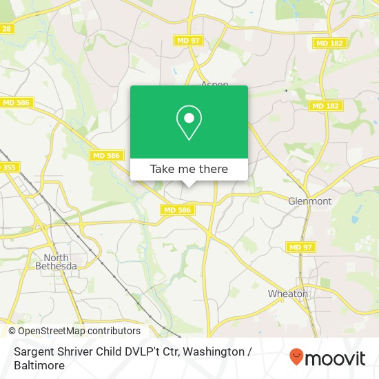 Mapa de Sargent Shriver Child DVLP't Ctr, 12518 Greenly Dr
