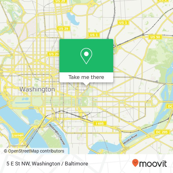 5 E St NW, Washington, DC 20001 map