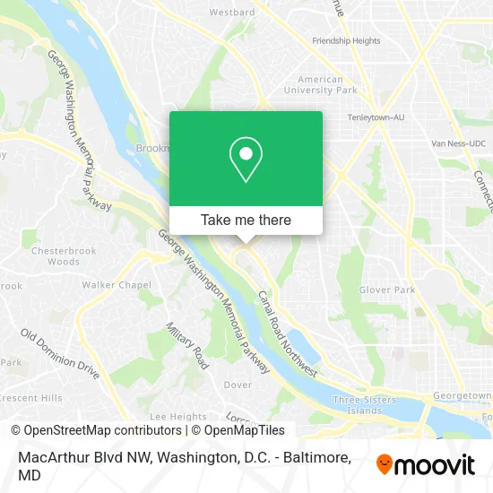 Mapa de MacArthur Blvd NW