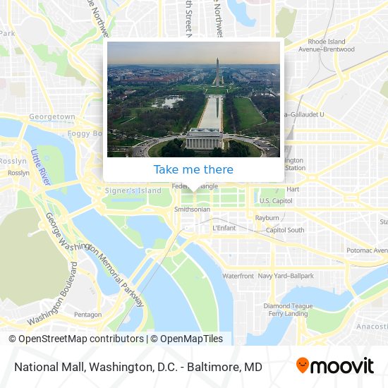 Mapa de National Mall