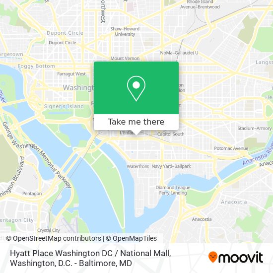 Hyatt Place Washington DC / National Mall map