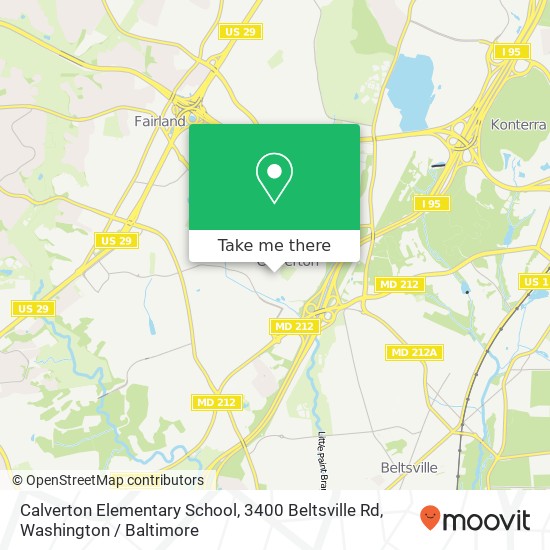 Mapa de Calverton Elementary School, 3400 Beltsville Rd