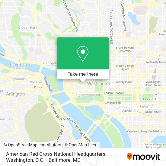 American Red Cross National Headquarters map