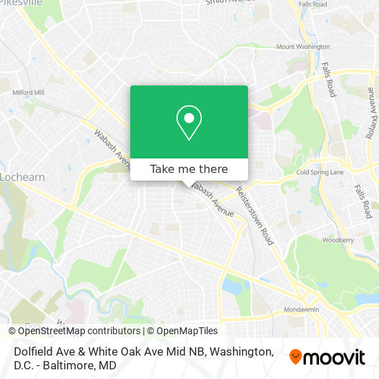 Mapa de Dolfield Ave & White Oak Ave Mid NB