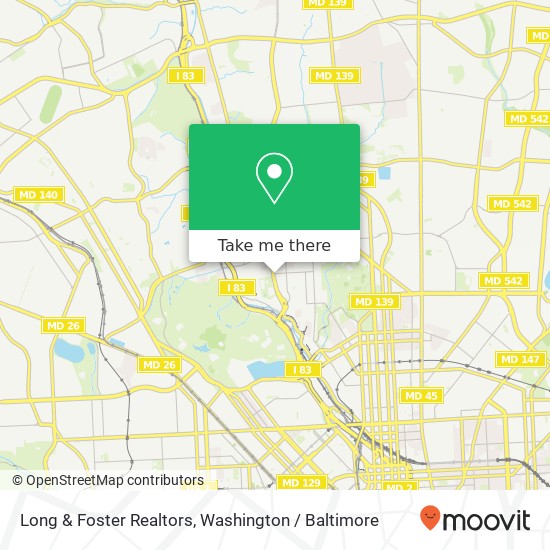 Mapa de Long & Foster Realtors, 1129 W 36th St