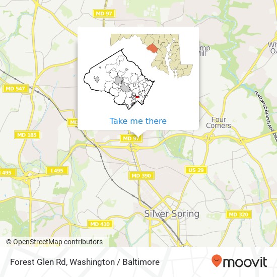 Forest Glen Rd, Silver Spring, MD 20902 map