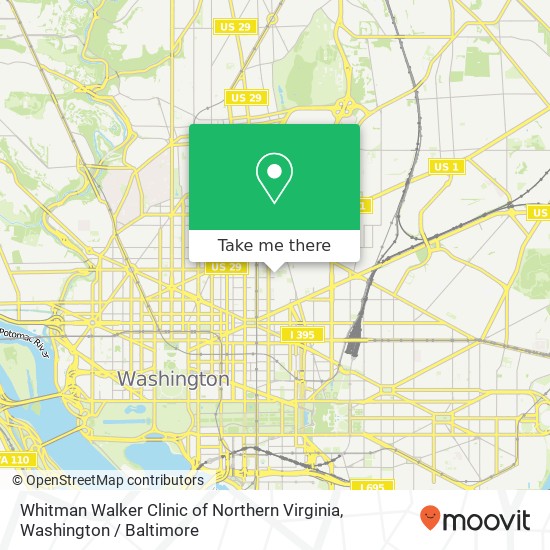 Mapa de Whitman Walker Clinic of Northern Virginia, 1407 5th St NW
