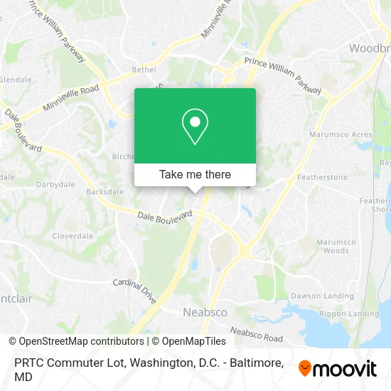 Mapa de PRTC Commuter Lot