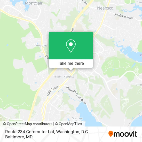 Route 234 Commuter Lot map