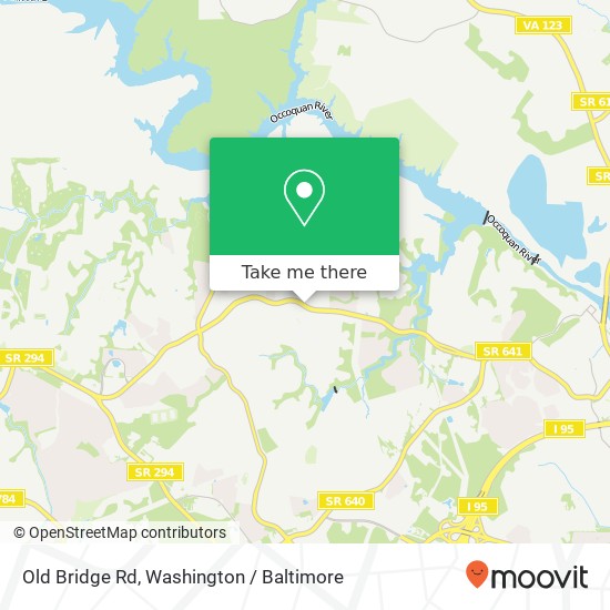 Mapa de Old Bridge Rd, Woodbridge (LAKE RIDGE), VA 22192