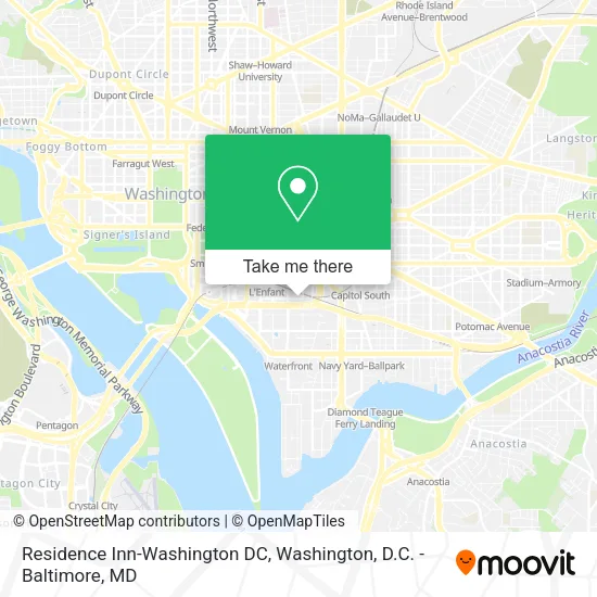 Mapa de Residence Inn-Washington DC