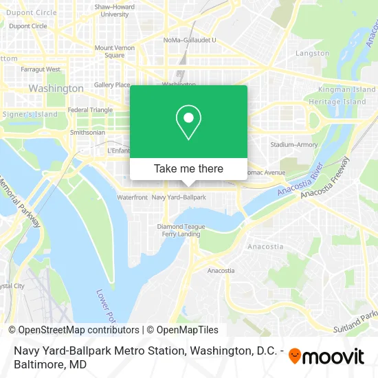 Navy Yard-Ballpark Metro Station map