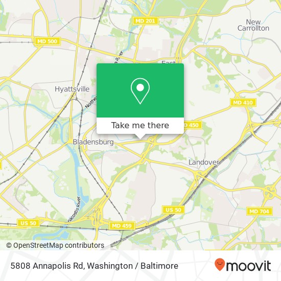 Mapa de 5808 Annapolis Rd, Bladensburg, MD 20710