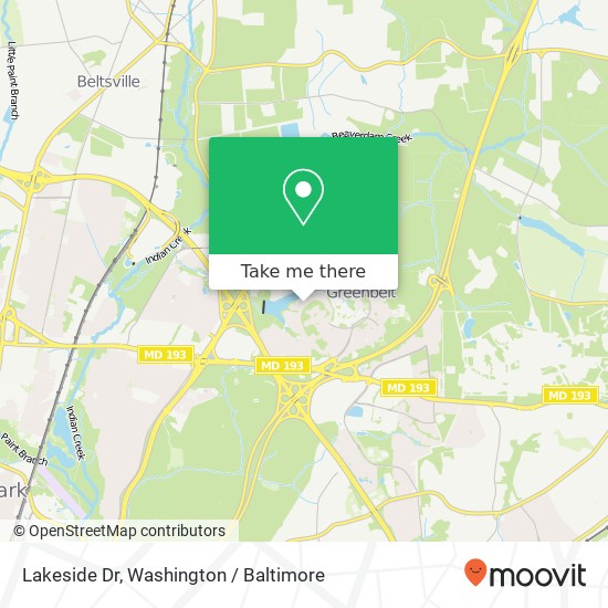 Mapa de Lakeside Dr, Greenbelt (GREENBELT), MD 20770