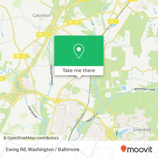 Mapa de Ewing Rd, Beltsville, MD 20705