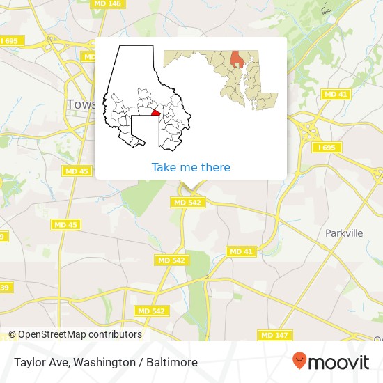 Mapa de Taylor Ave, Towson, MD 21286